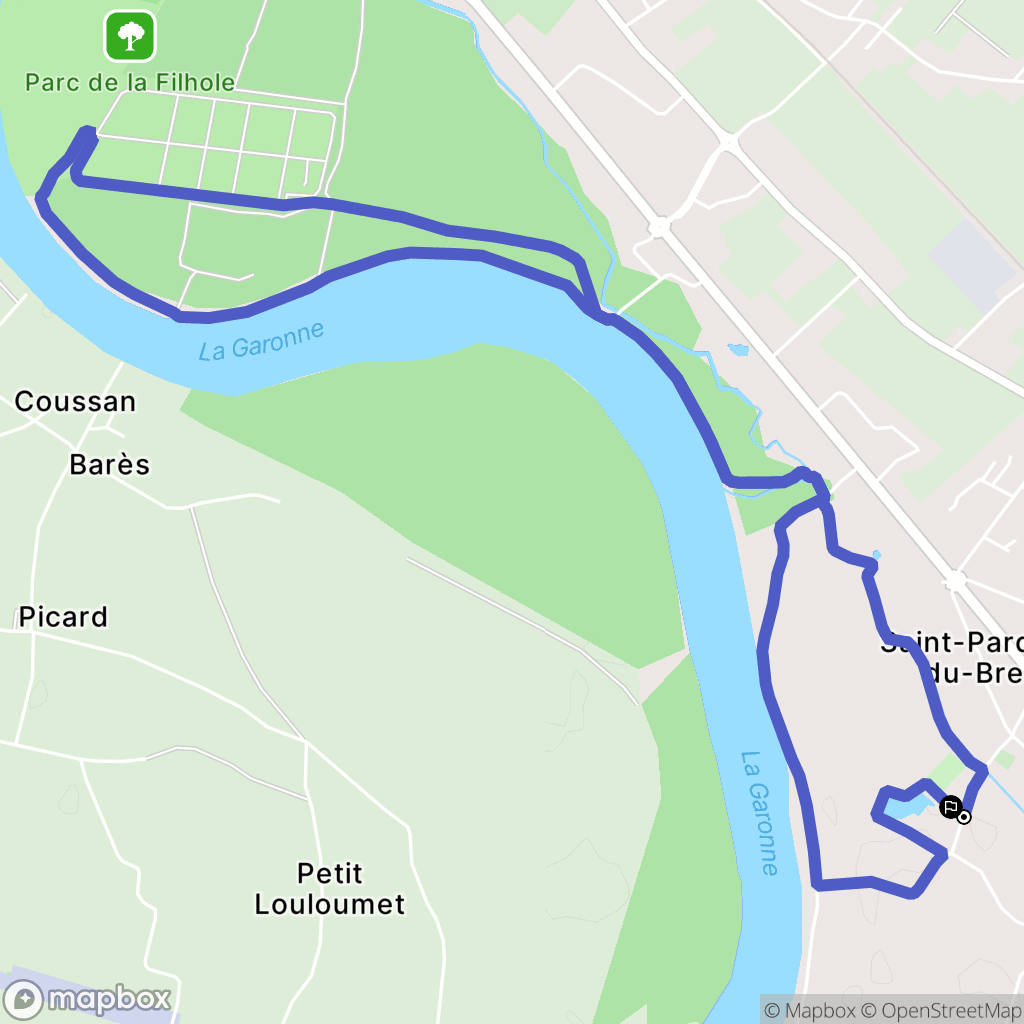 Saint-Pardoux-du-Breuil : carte du parcours de randonnée - France