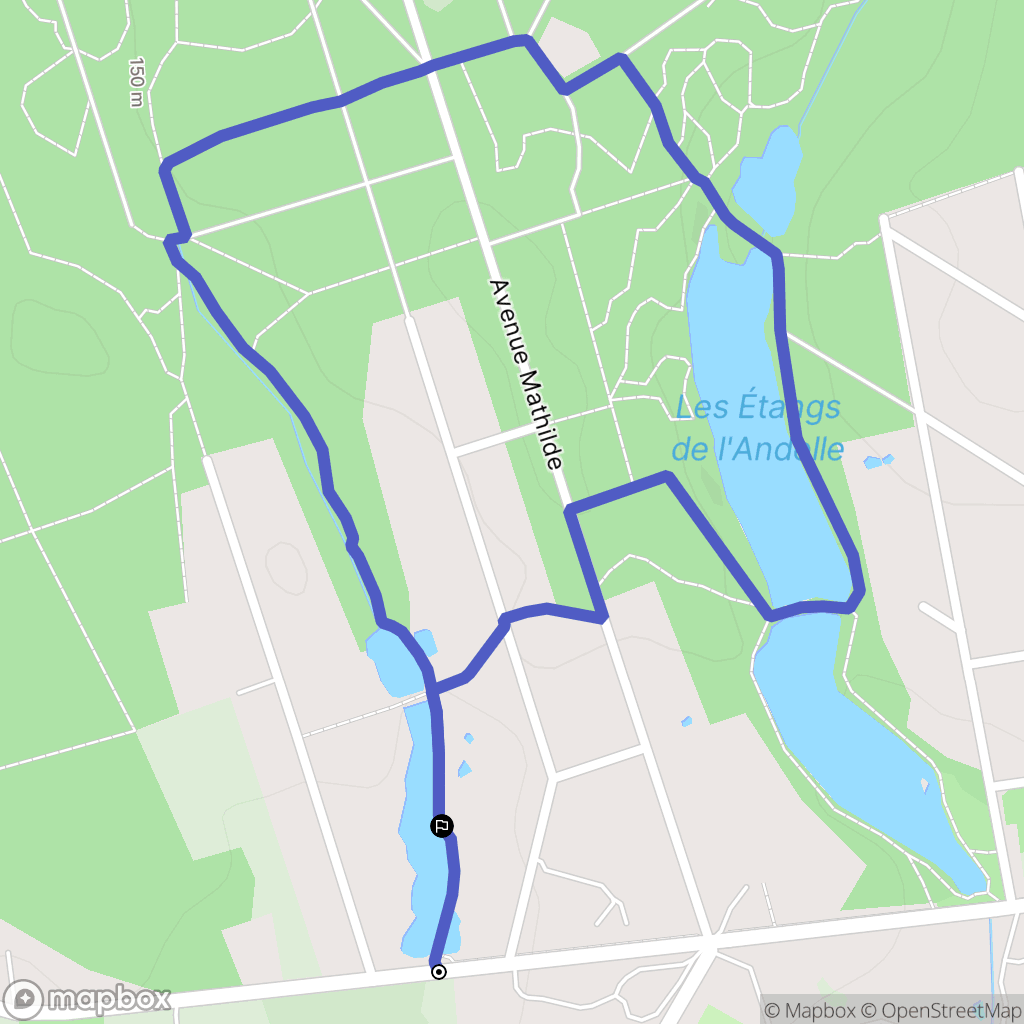 Forges-les-Eaux : carte du parcours de randonnée - France
