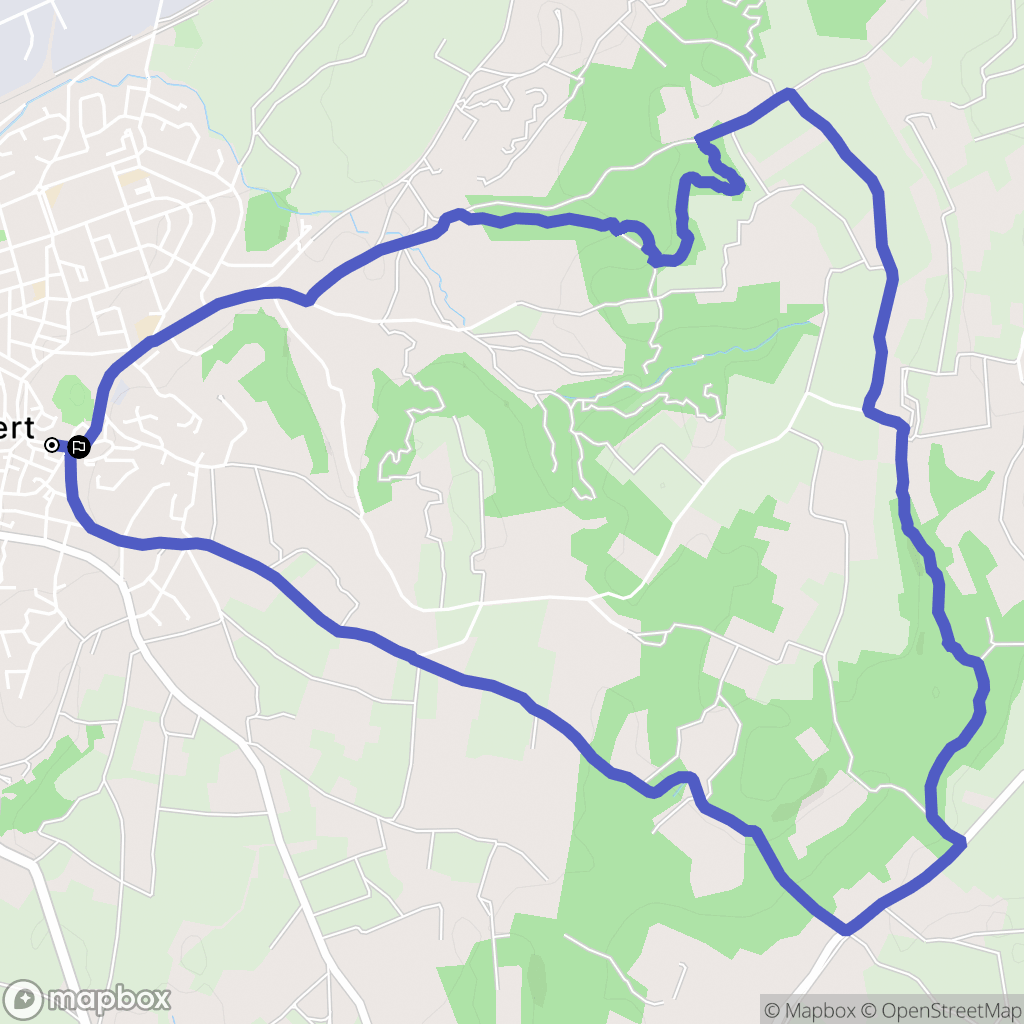 Vauvert : carte du parcours de randonnée - France
