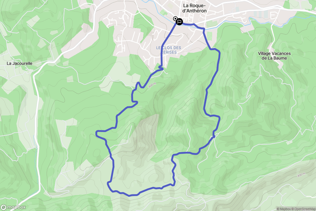 La Roque-d'Anthéron : carte du parcours de randonnée - France