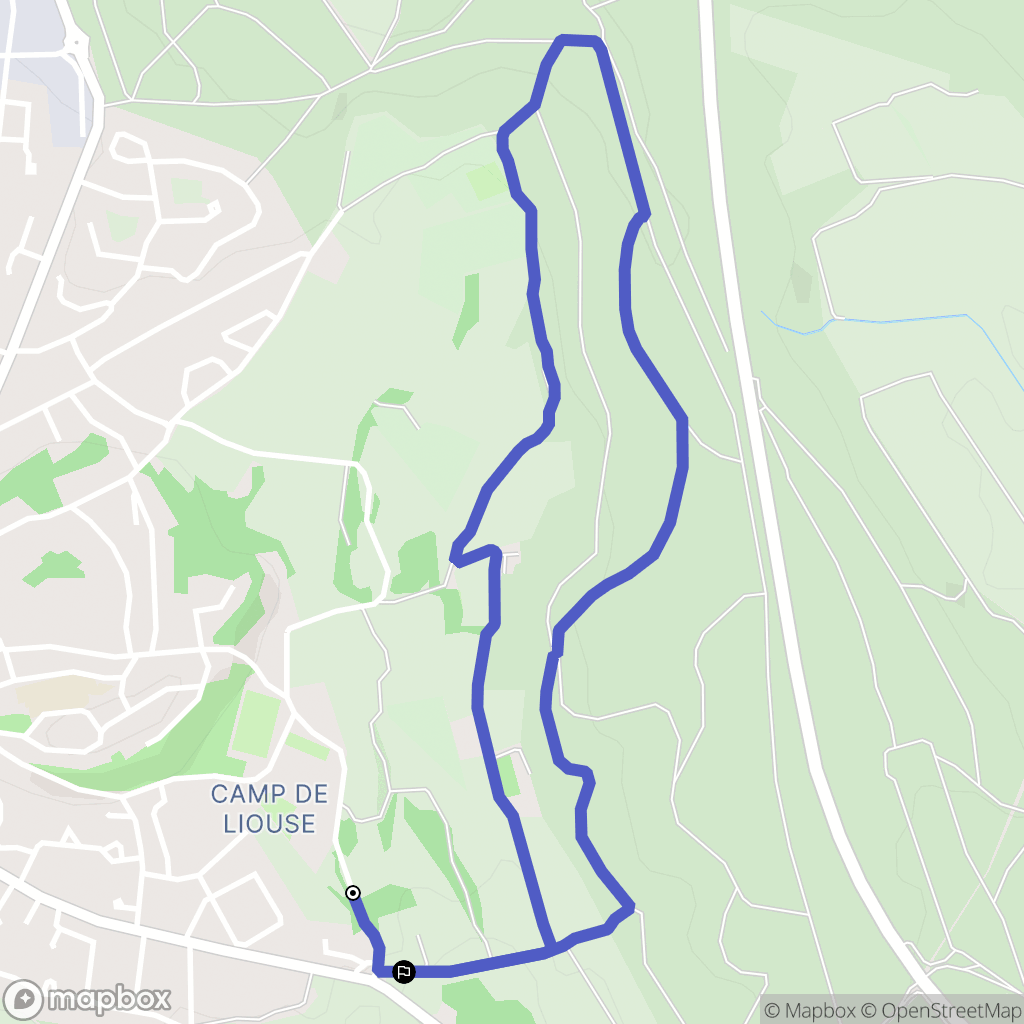 Teyran : carte du parcours de randonnée - France