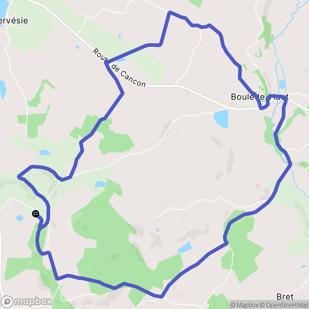 Castelnaud-de-Gratecambe : carte du parcours de randonnée - France