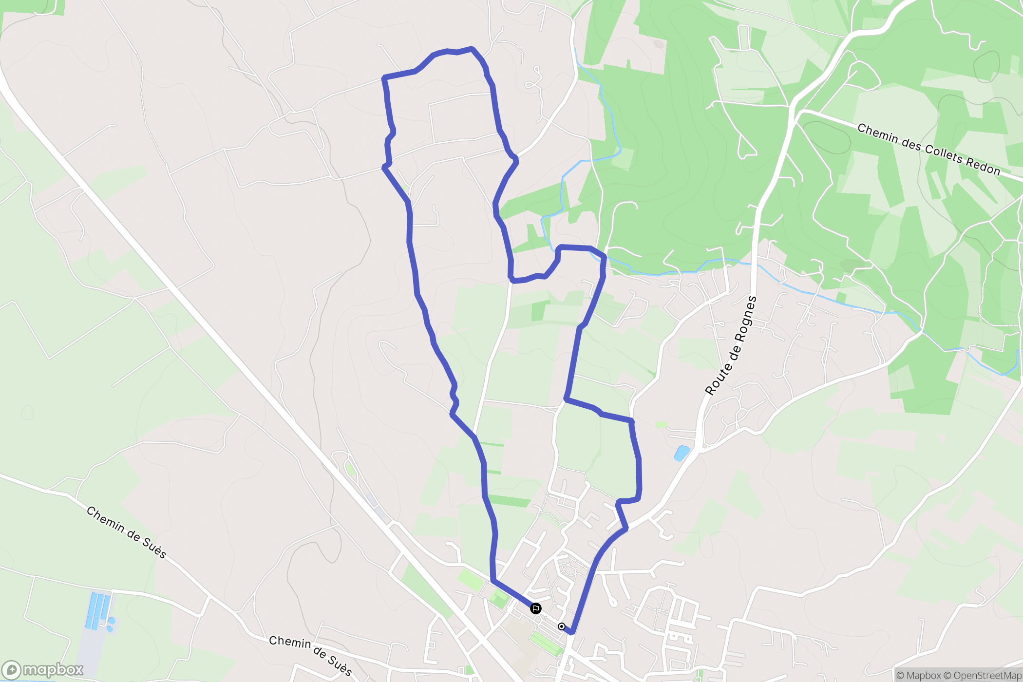 Saint-Cannat : carte du parcours de randonnée - France