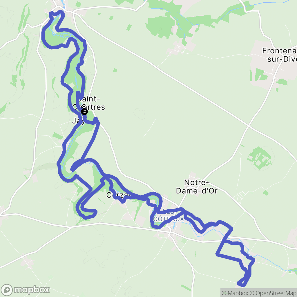 Moncontour : carte du parcours de randonnée - France