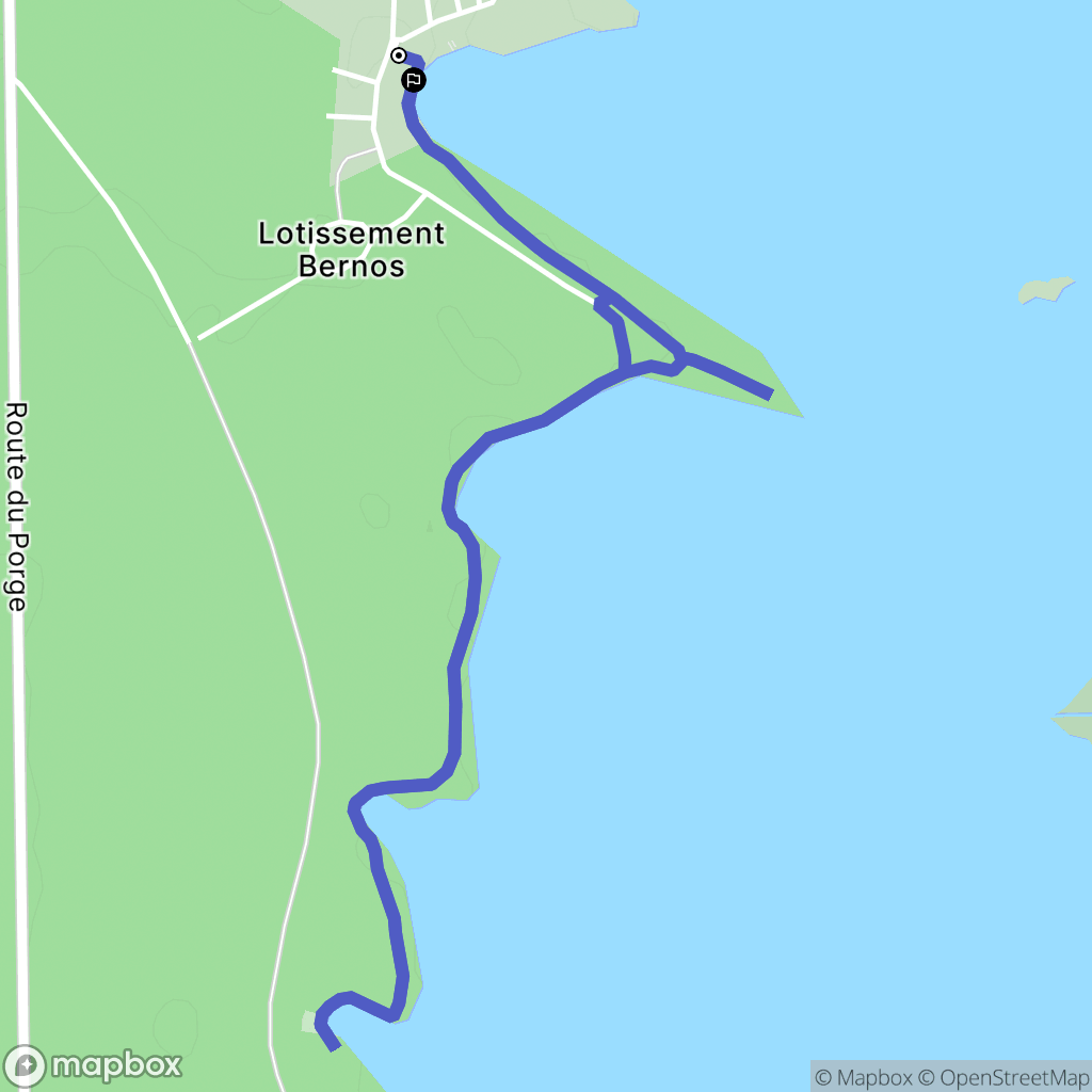 Lacanau : carte du parcours de randonnée - France