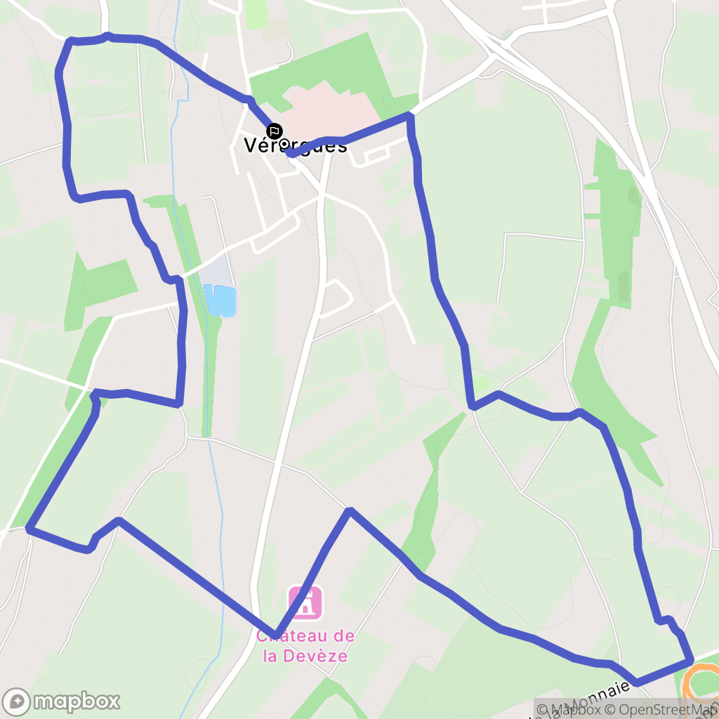 Entre-Vignes : carte du parcours de randonnée - France
