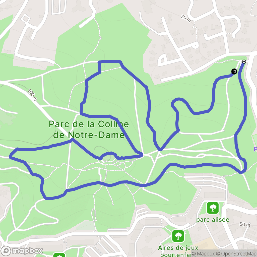 Martigues : carte du parcours de randonnée - France