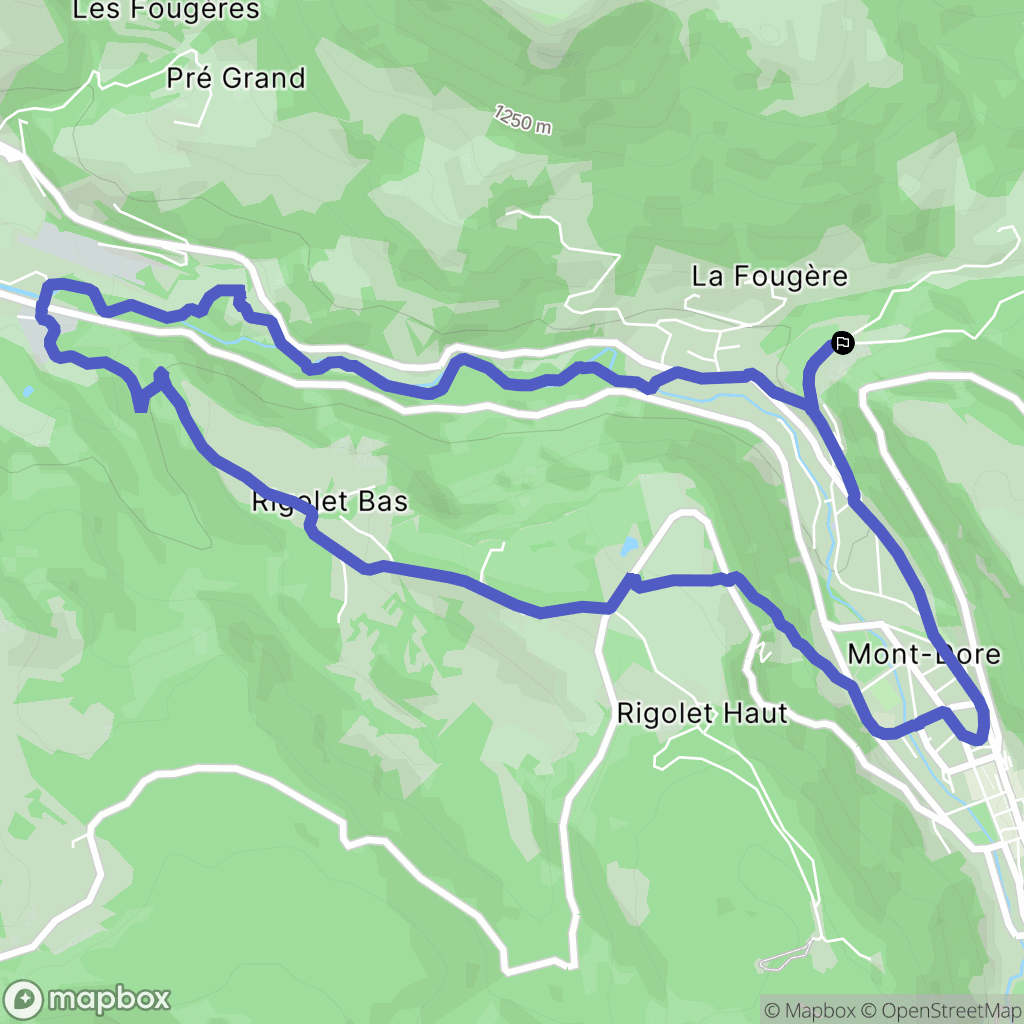 MONT-DORE : carte du parcours de randonnée - France