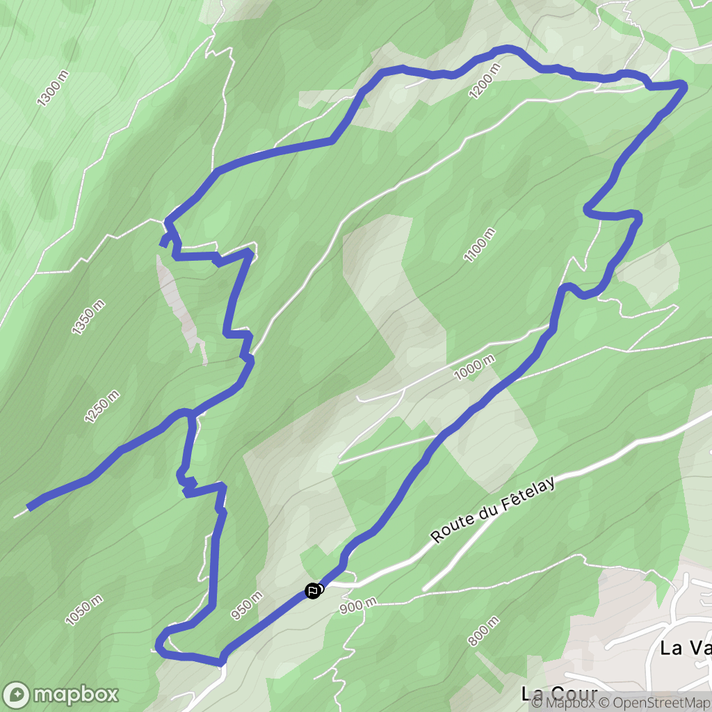 Thônes : carte du parcours de randonnée - France