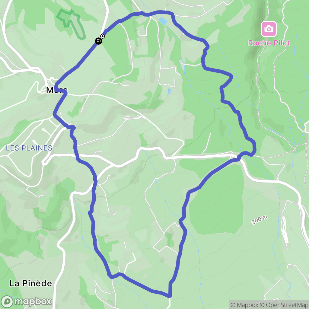 Murs : carte du parcours de randonnée - France