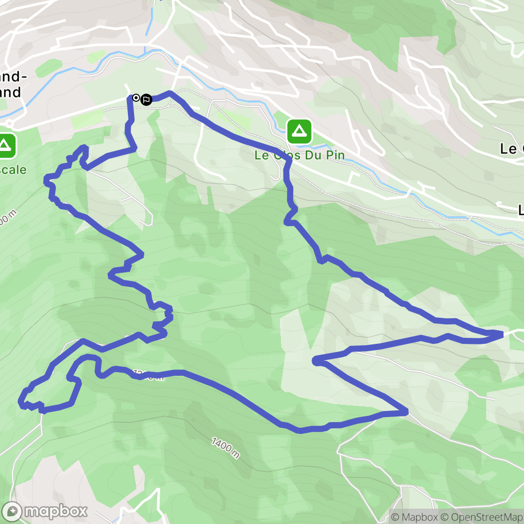 Le Grand-Bornand : carte du parcours de randonnée - France