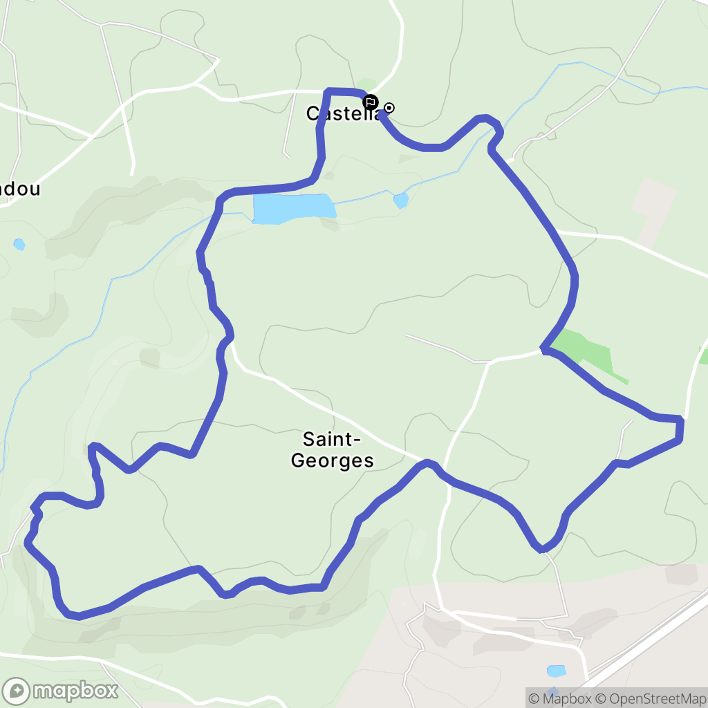 Castella : carte du parcours de randonnée - France