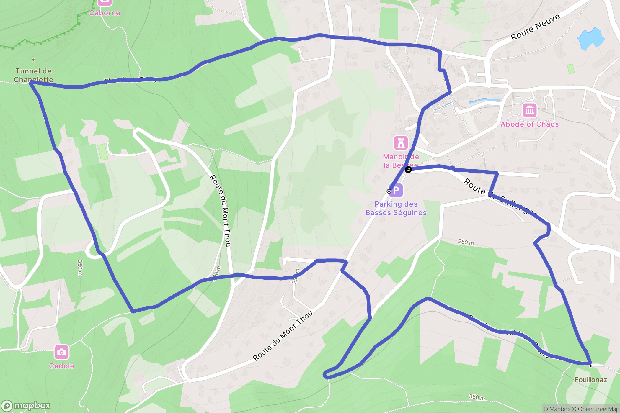 Saint-Romain-au-Mont-d'Or : carte du parcours de randonnée - France