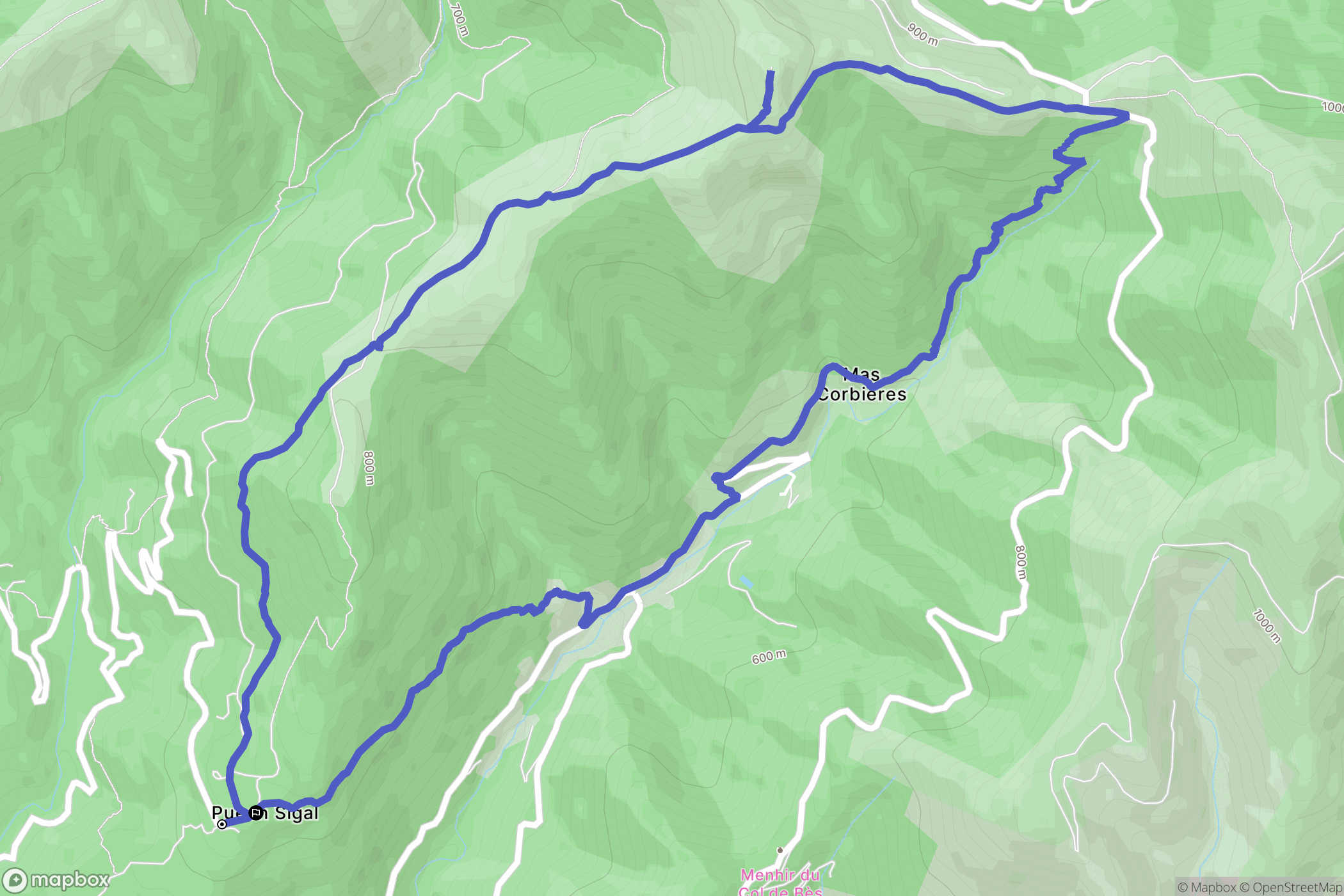 Notre-Dame-de-la-Rouvière : carte du parcours de randonnée - France
