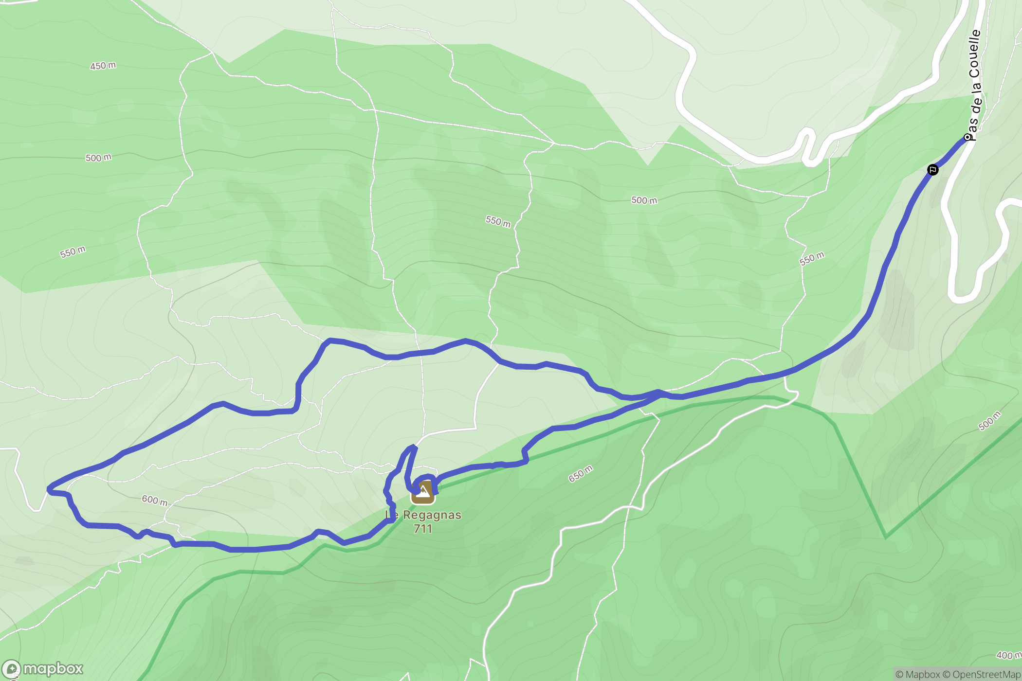 Trets : carte du parcours de randonnée - France
