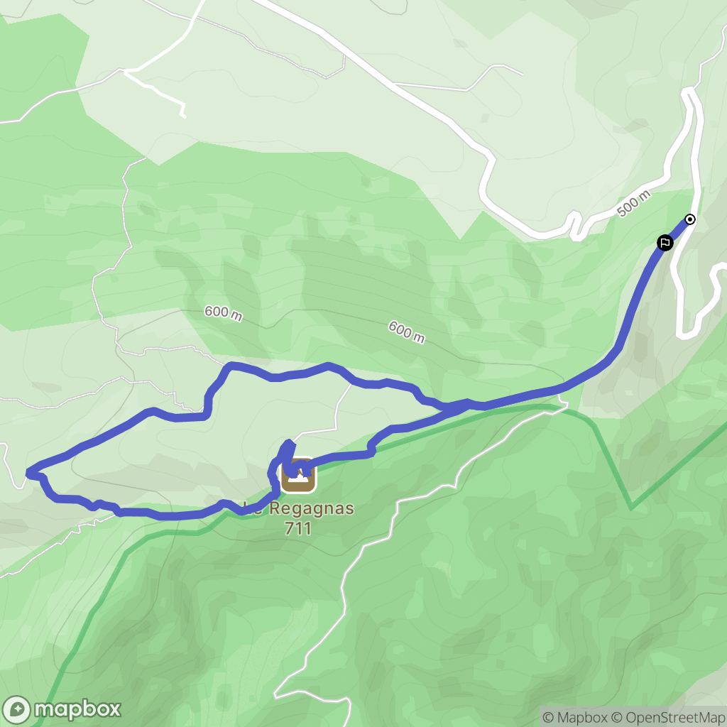 Trets : carte du parcours de randonnée - France