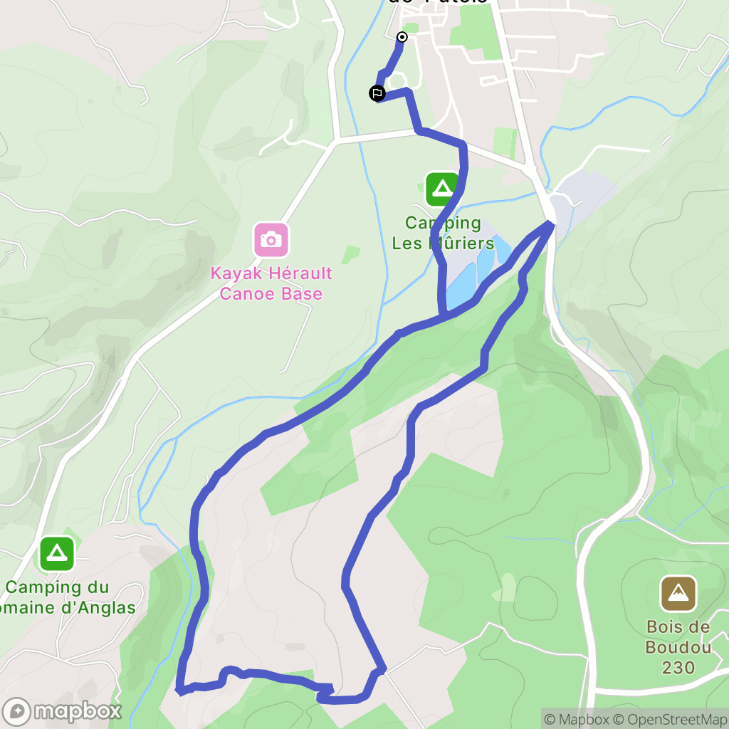 Saint-Bauzille-de-Putois : carte du parcours de randonnée - France