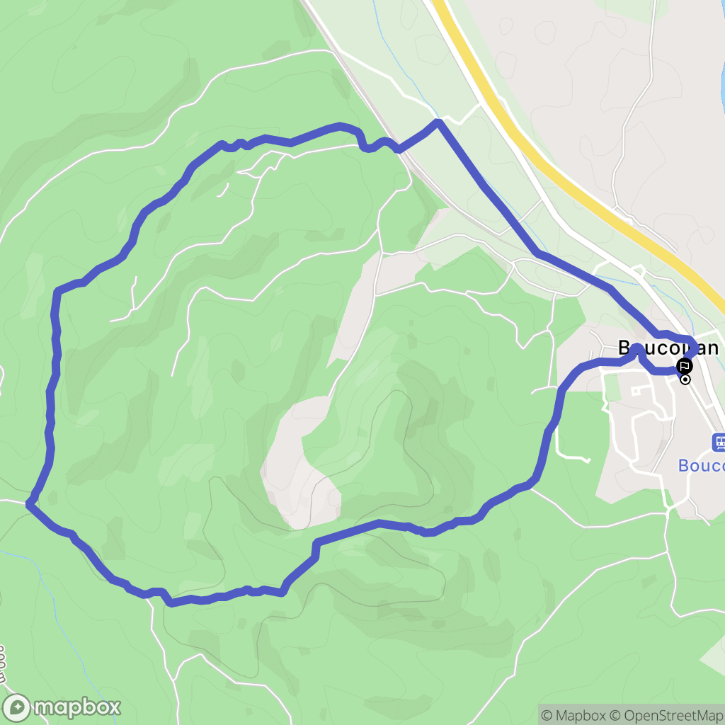 Boucoiran-et-Nozières : carte du parcours de randonnée - France