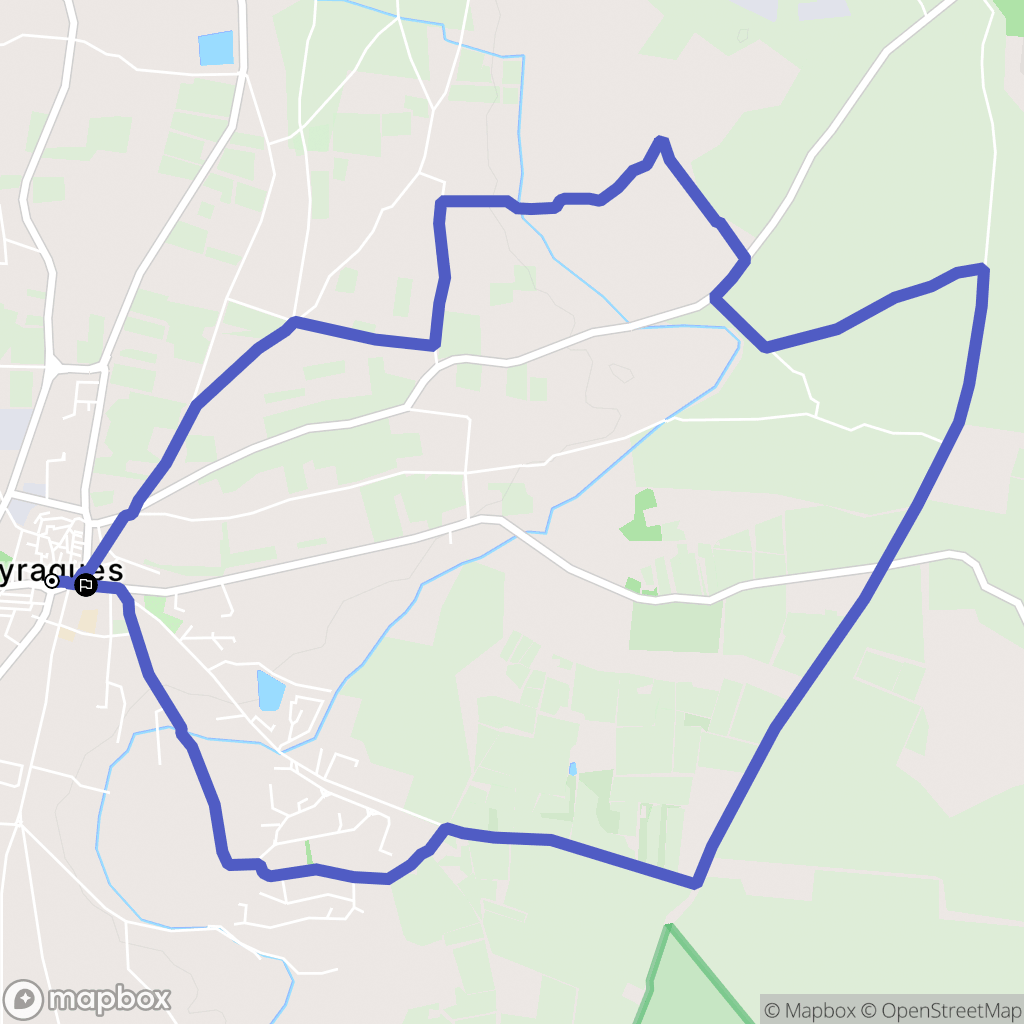 Eyragues : carte du parcours de randonnée - France