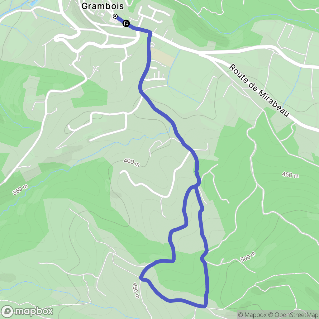 Grambois : carte du parcours de randonnée - France