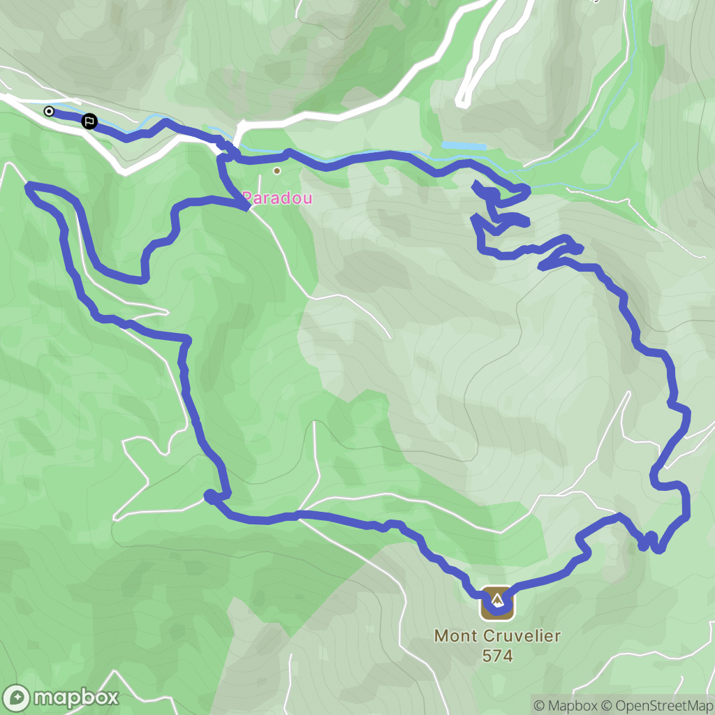 Gémenos : carte du parcours de randonnée - France