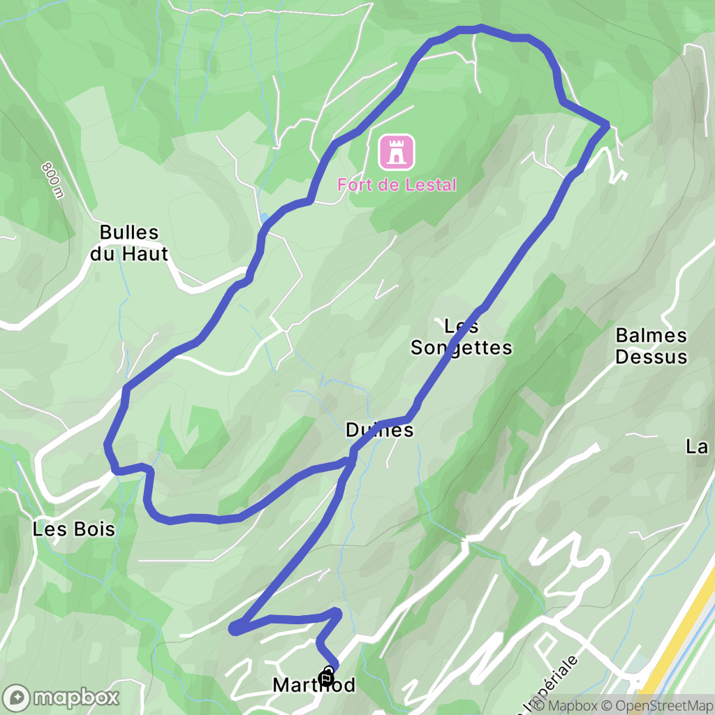 Marthod : carte du parcours de randonnée - France