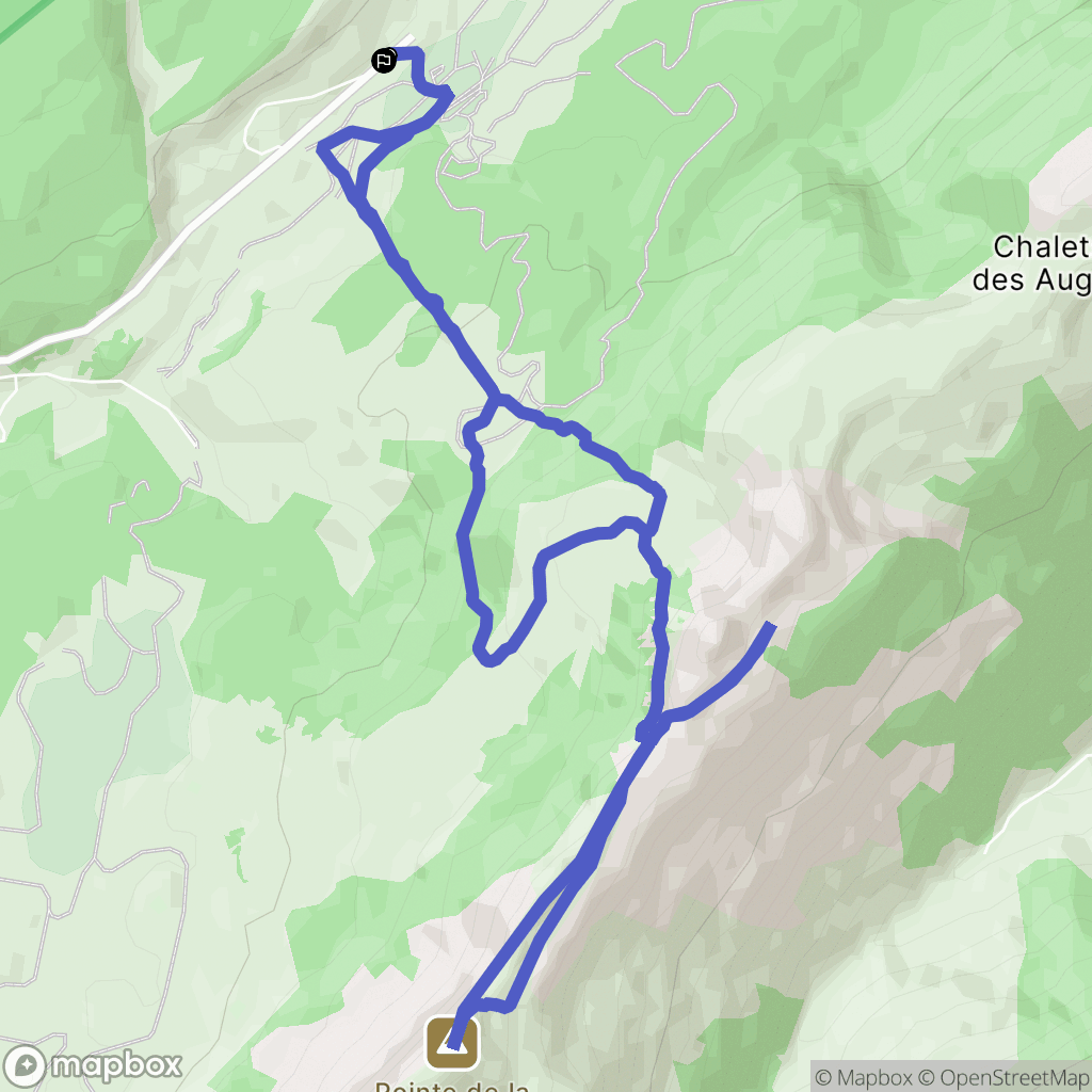 Fillière : carte du parcours de randonnée - France