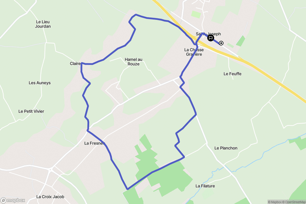 Saint-Joseph : carte du parcours de randonnée - France