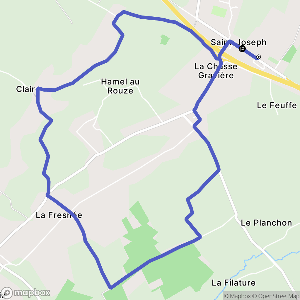 Saint-Joseph : carte du parcours de randonnée - France