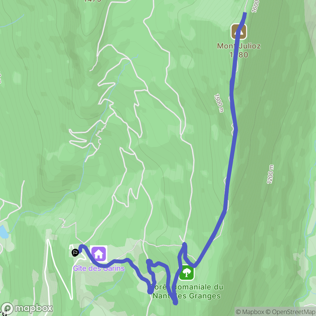 Le Châtelard : carte du parcours de randonnée - France