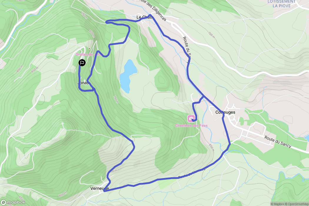 Saint-Pierre-Colamine : carte du parcours de randonnée - France