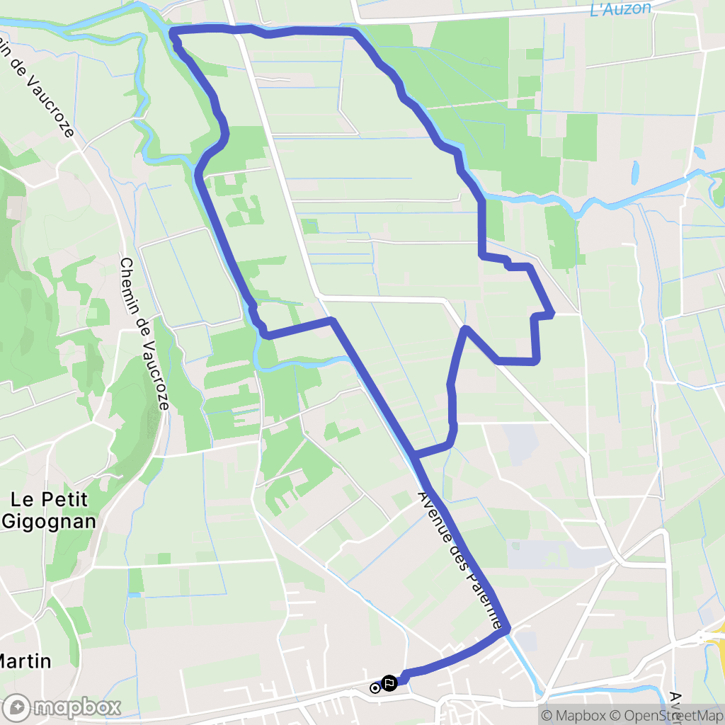 Entraigues-sur-la-Sorgue : carte du parcours de randonnée - France