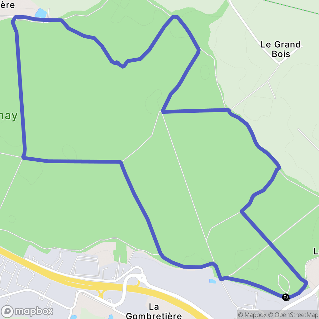 Aizenay : carte du parcours de randonnée - France