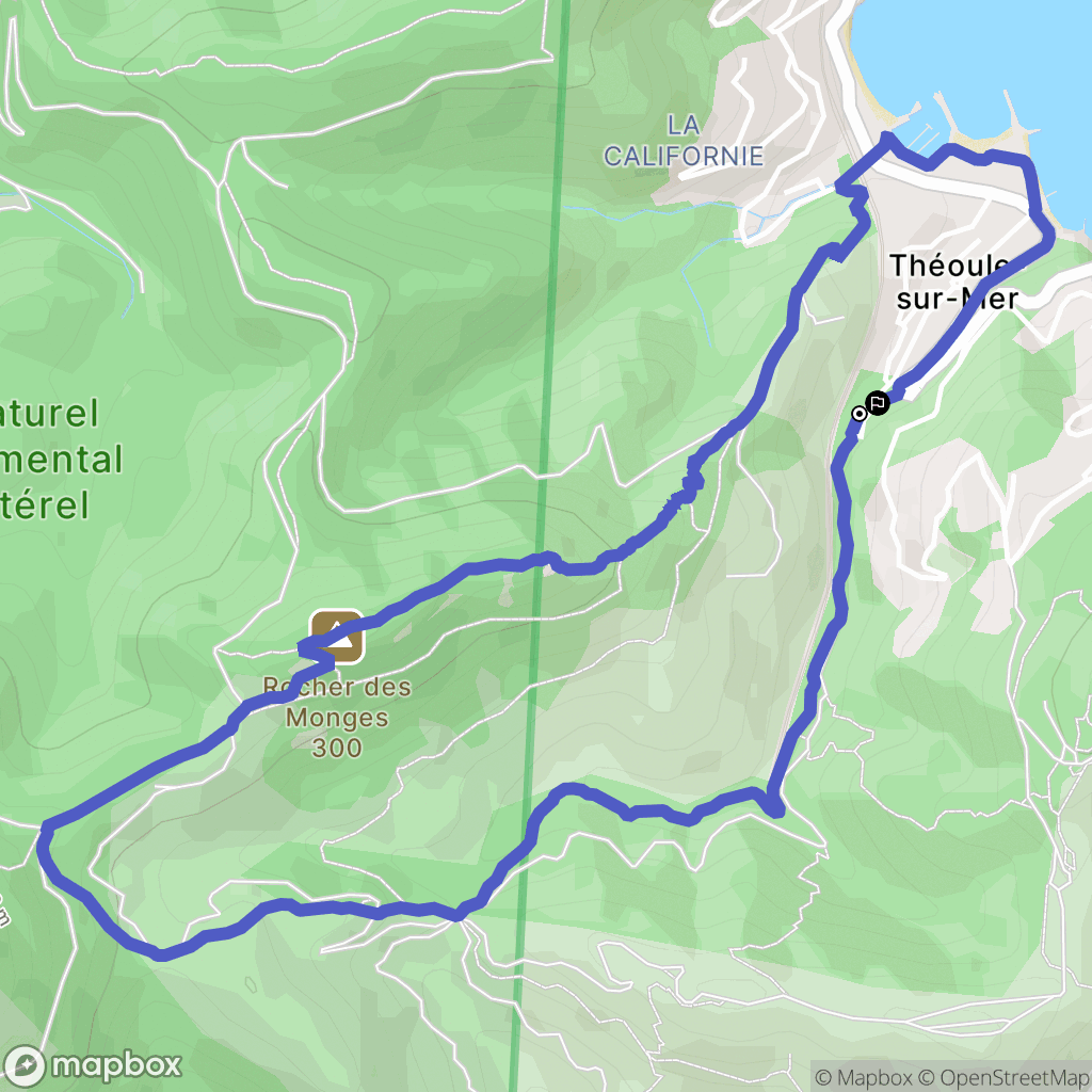 Théoule-sur-Mer : carte du parcours de randonnée - France