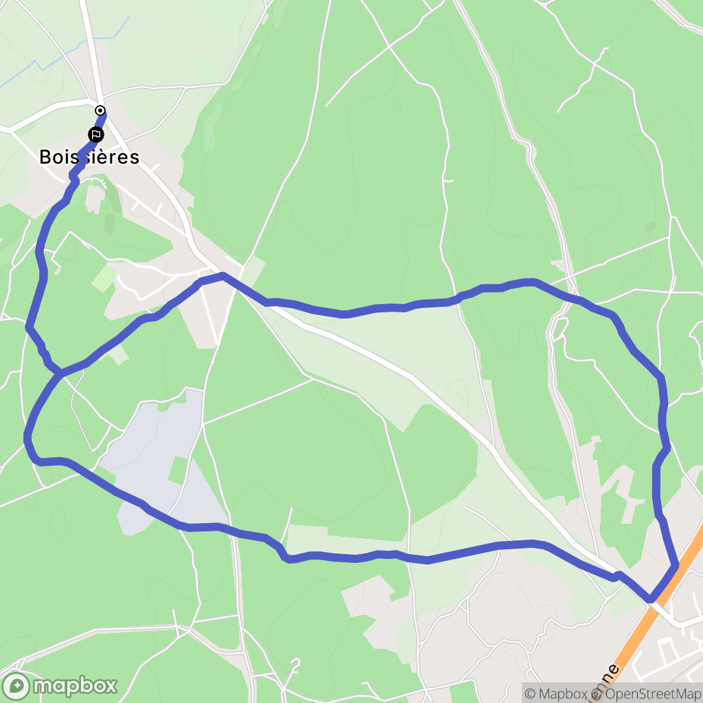 Boissières : carte du parcours de randonnée - France