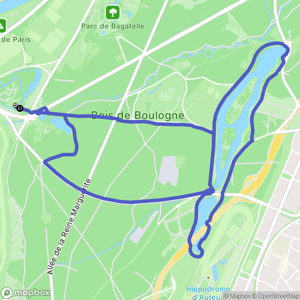 Paris : carte du parcours de randonnée - France