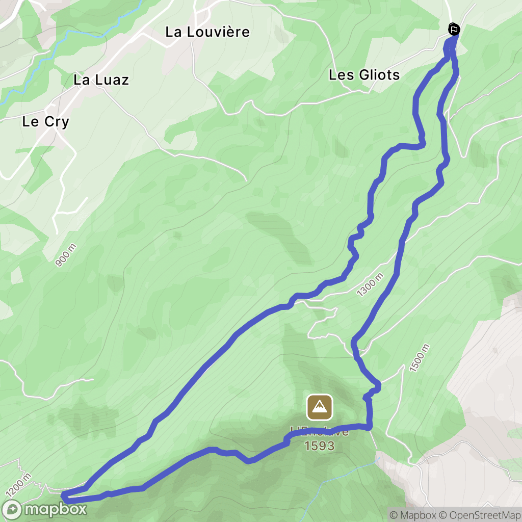 Fillière : carte du parcours de randonnée - France