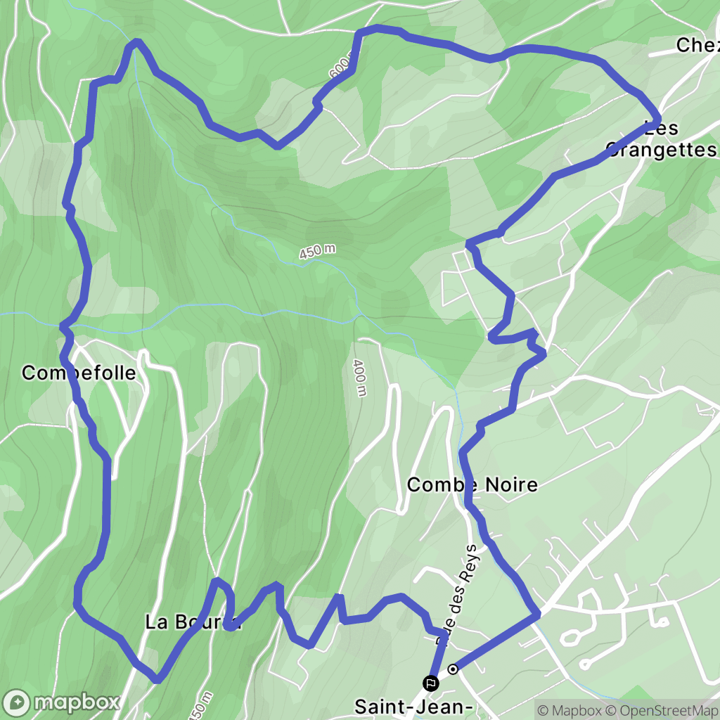 Saint-Jean-de-la-Porte : carte du parcours de randonnée - France