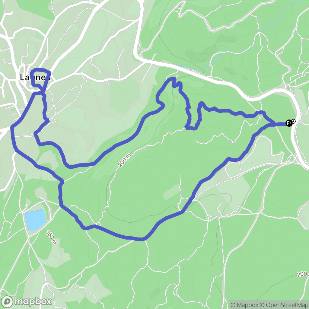 Lagnes : carte du parcours de randonnée - France