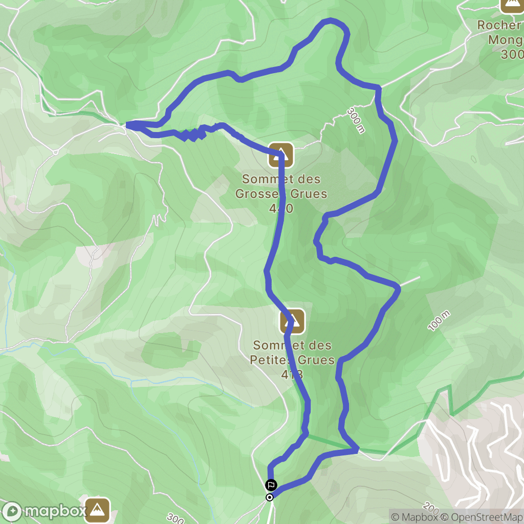 Saint-Raphaël : carte du parcours de randonnée - France
