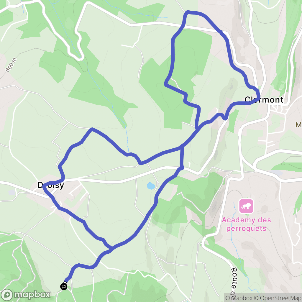 Droisy : carte du parcours de randonnée - France