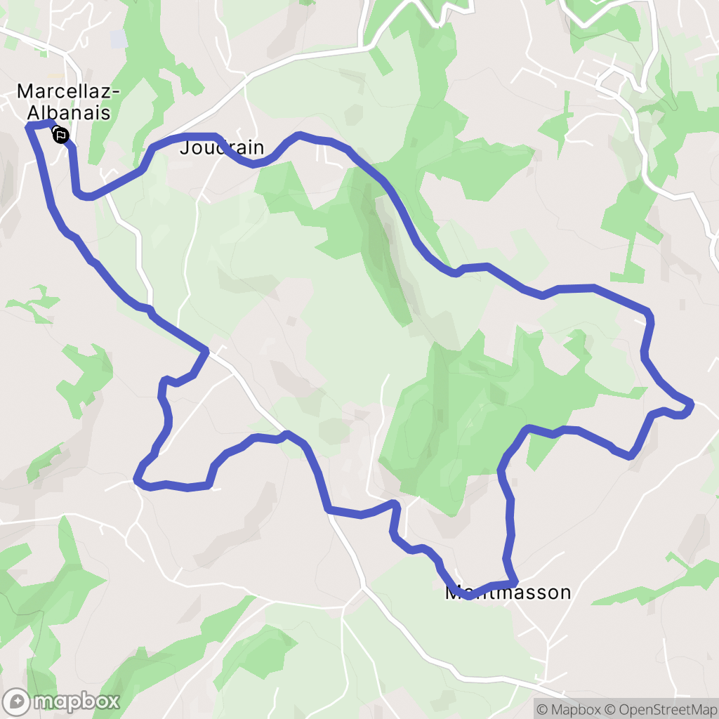 Marcellaz-Albanais : carte du parcours de randonnée - France