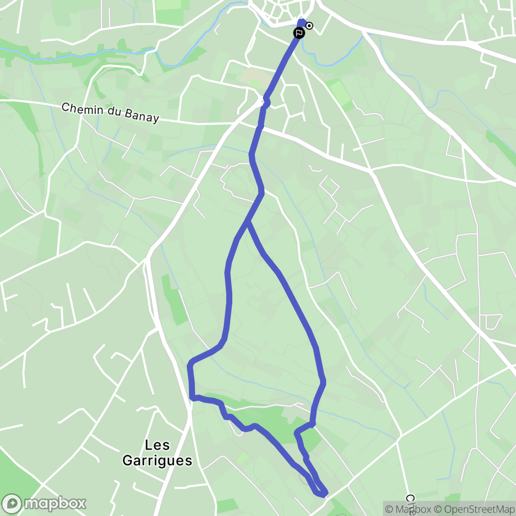 Mazan : carte du parcours de randonnée - France