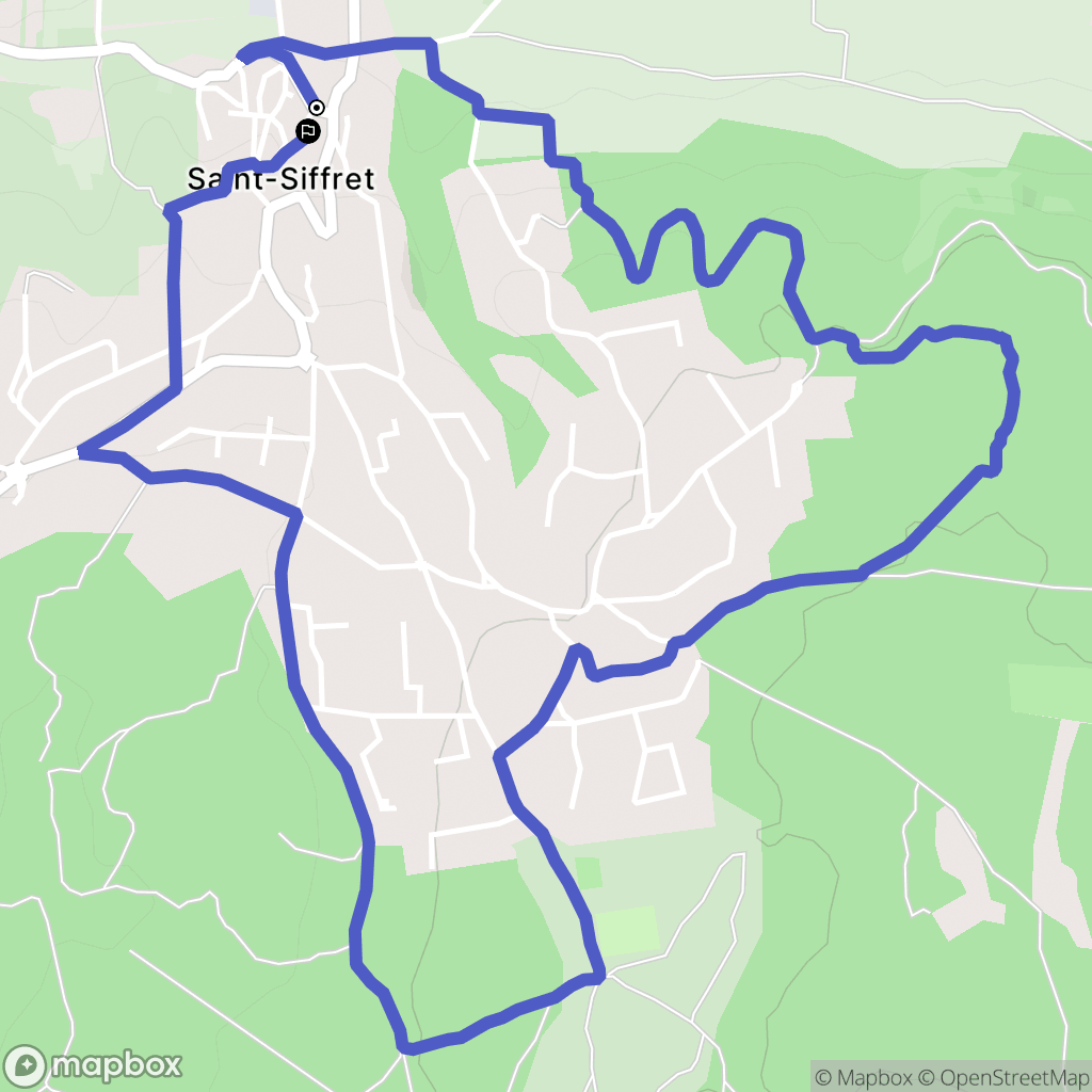 Saint-Siffret : carte du parcours de randonnée - France