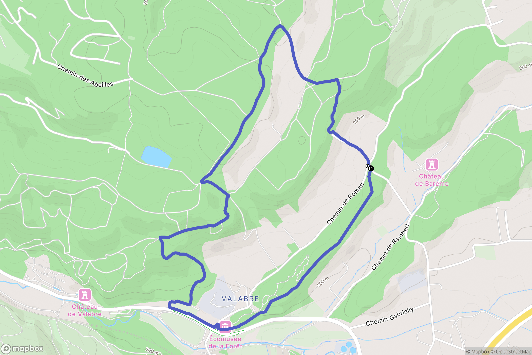 Gardanne : carte du parcours de randonnée - France