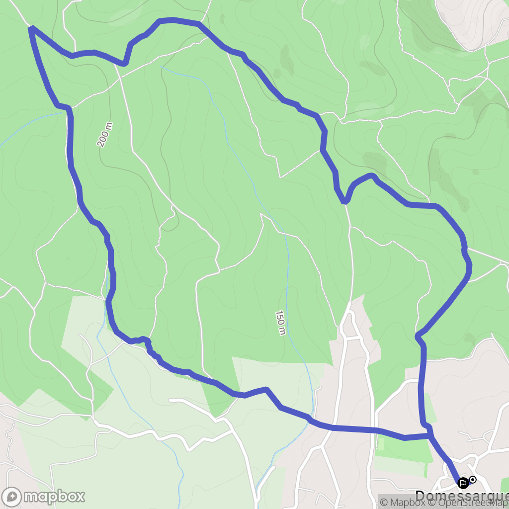 Domessargues : carte du parcours de randonnée - France
