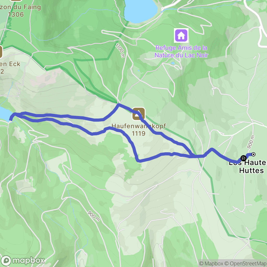 Orbey : carte du parcours de randonnée - France