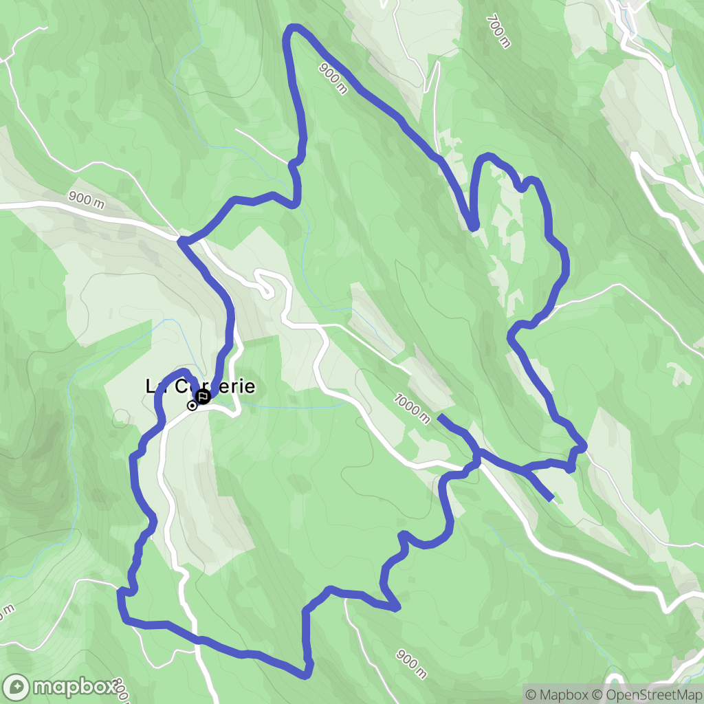 Villebois : carte du parcours de randonnée - France