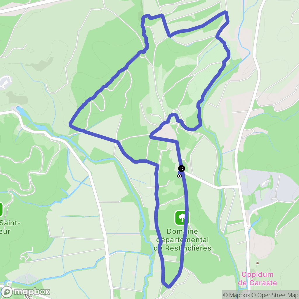 Prades-le-Lez : carte du parcours de randonnée - France