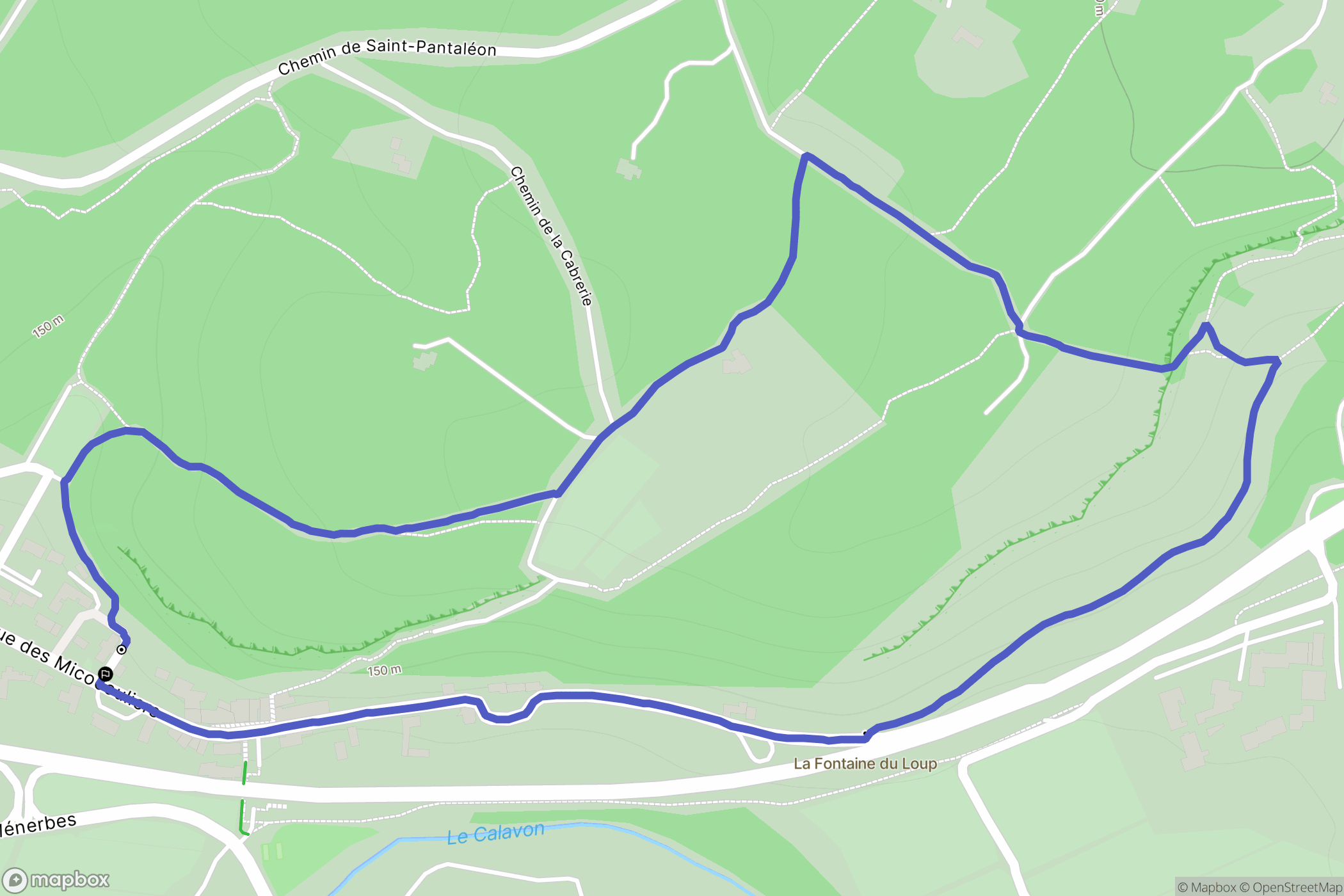 Beaumettes : carte du parcours de randonnée - France